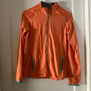 Girl’s Orange Athletic Zip Up Jacket Land’s End